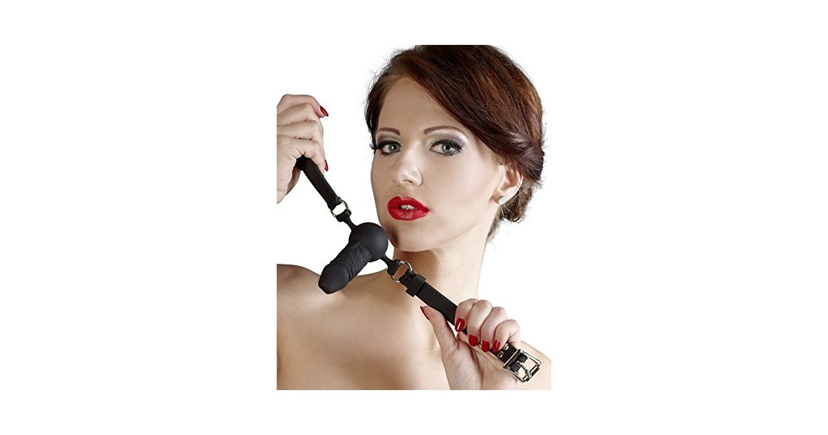morsi, ball gag-Silicone Gag Ball con minipene-LaChatte.it