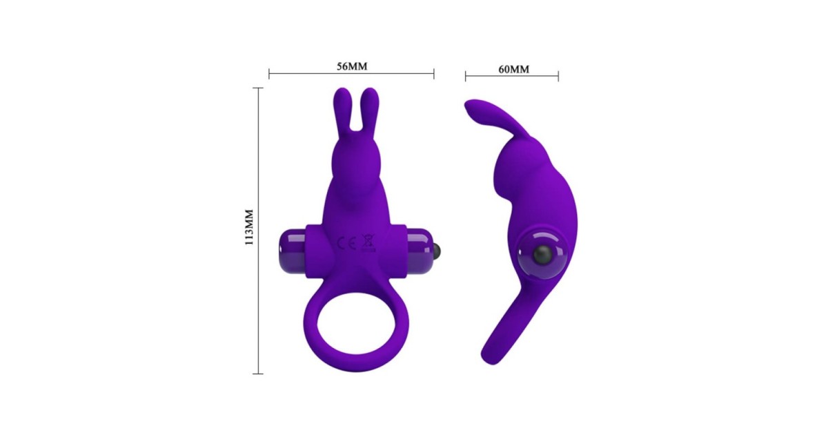  vibranti-Anello per il Pene Vibrante Mod-1 Viola-LaChatte.it