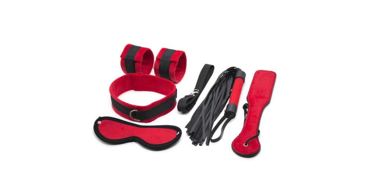 kit bondage e sadomaso-Bondage Set Rosso 5 Pezzi-LaChatte.it