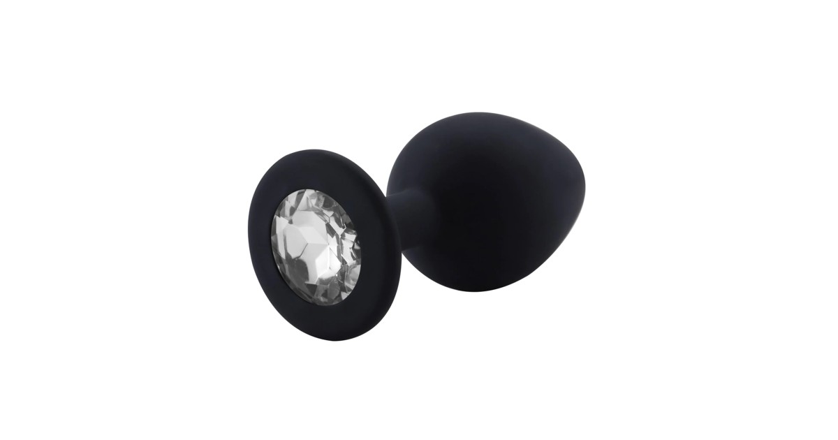anal bijoux-Rosebud Silicone Anal Plug Black S-LaChatte.it