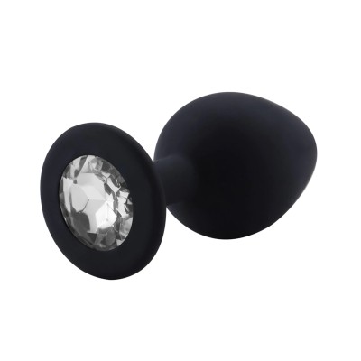 Rosebud Silicone Anal Plug Black S