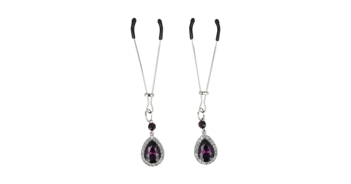 pinze per capezzoli-Nipple Clamps - Pietre Viola-LaChatte.it