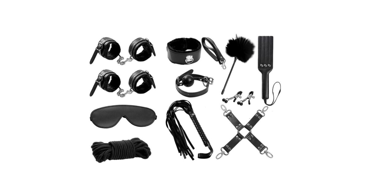 kit bondage e sadomaso-BDSM Set K 11 pz Black Wannaplay-LaChatte.it