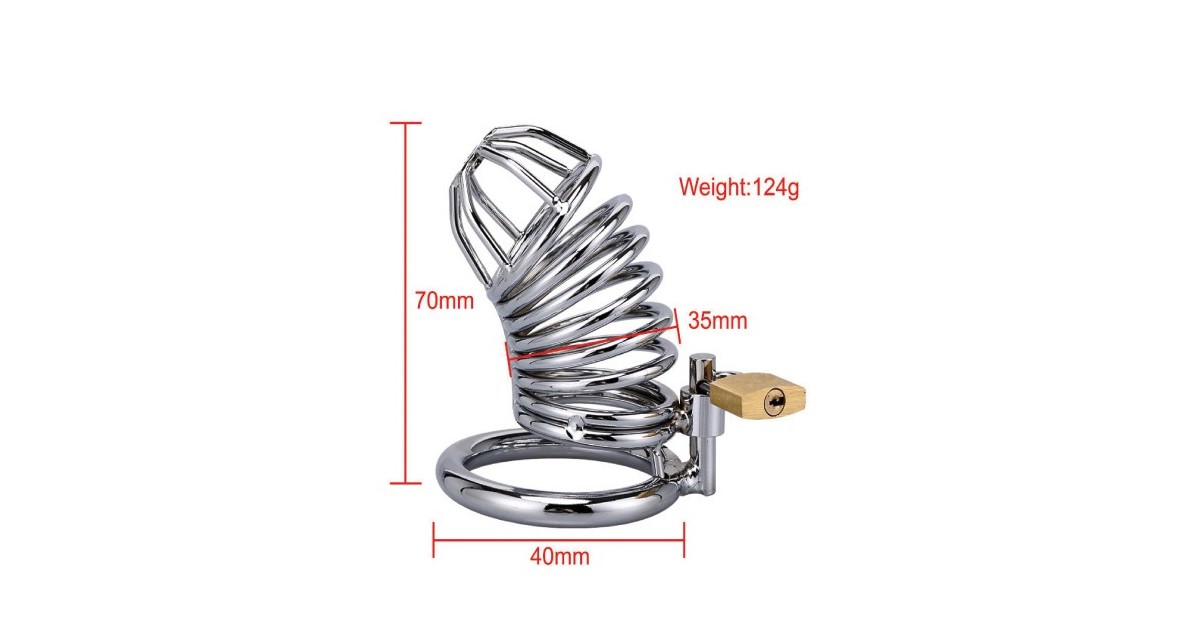cinture di castità-Metal Cock Cage Snake Shape-LaChatte.it