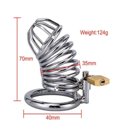 Metal Cock Cage Snake Shape