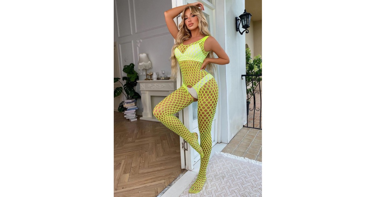 bodystocking-Sexy Sunday Yellow-LaChatte.it