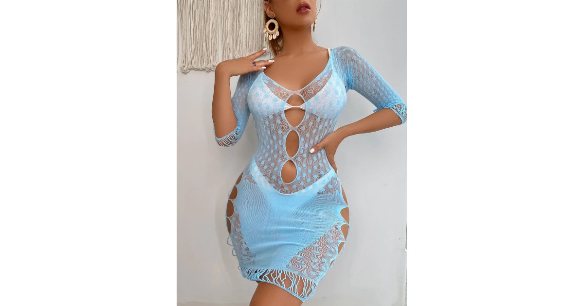 mini abiti seducenti-TBT Light Blue-LaChatte.it