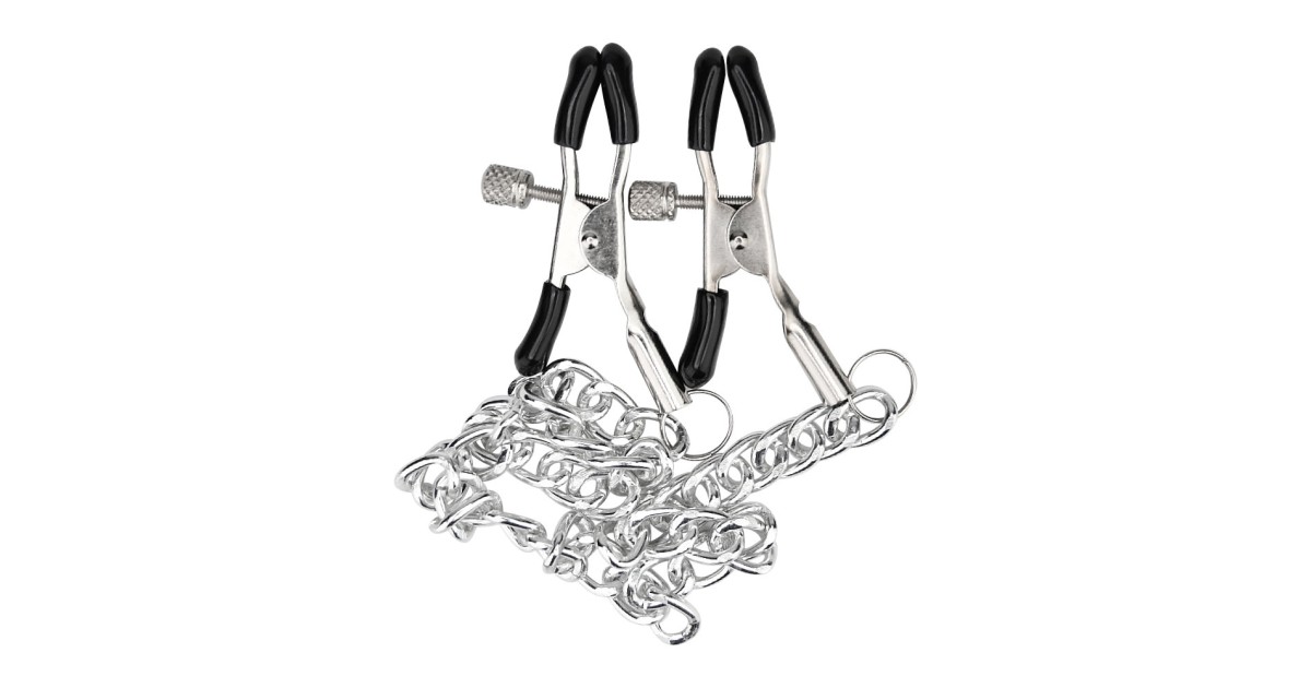pinze per capezzoli-Bound to Please Adjustable Nipple Clamps & Chain-LaChatte.it