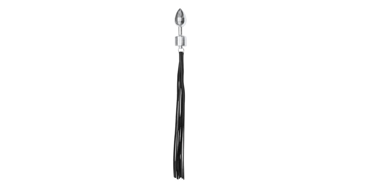  vibranti-Plug Anale con Frustino in Pelle-LaChatte.it