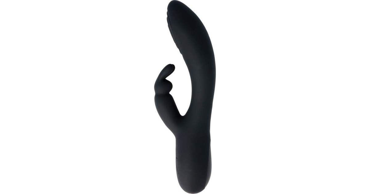 vibratori rabbit-Vibratore Tapping Rabbit V9 - Nero-LaChatte.it