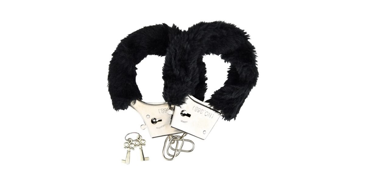 scherzi per lei-Manette pelose nere-LaChatte.it
