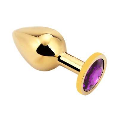Rosebud Anal Plug Gold M Dark Violett
