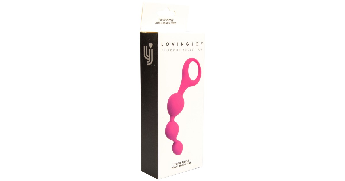  non vibranti-Triple Ripple Anal Beads-Pink-LaChatte.it