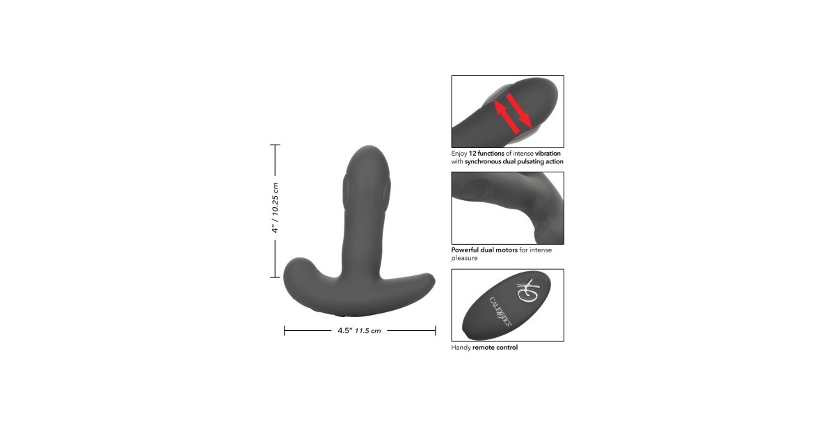  vibranti-Plug Anale Ricaricabile Eclipse Remote Control Dual Pulsating Probe-LaChatte.it