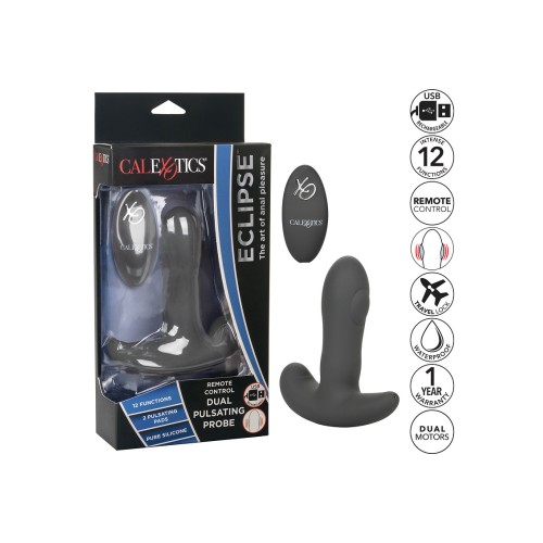  vibranti-Plug Anale Ricaricabile Eclipse Remote Control Dual Pulsating Probe-LaChatte.it