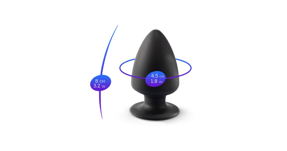  non vibranti-Premium Silicone Anal Plug Dual Density XS Nero-LaChatte.it