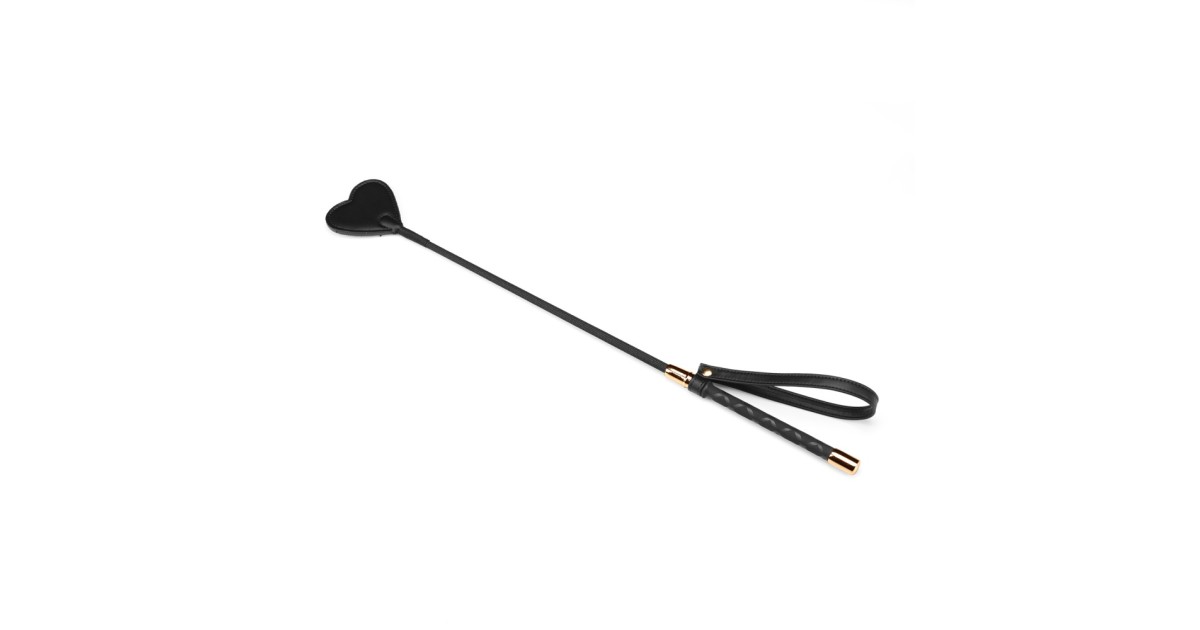 fruste e paddle-Black Organosilicon Riding Crop 55 cm-LaChatte.it