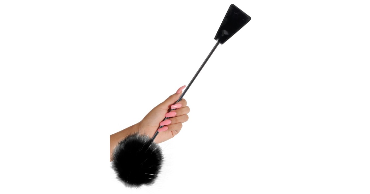 fruste e paddle-Feather Crop Black 53 cm-LaChatte.it