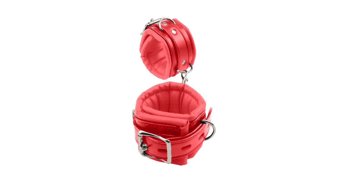 manette e cavigliere-Soft Hand Cuffs Red-LaChatte.it
