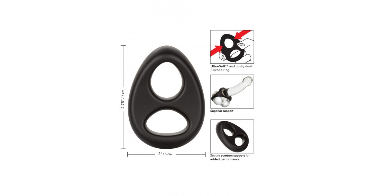  flessibili-Anello per il pene doppio in morbidissimo silicone Ultra Soft-LaChatte.it