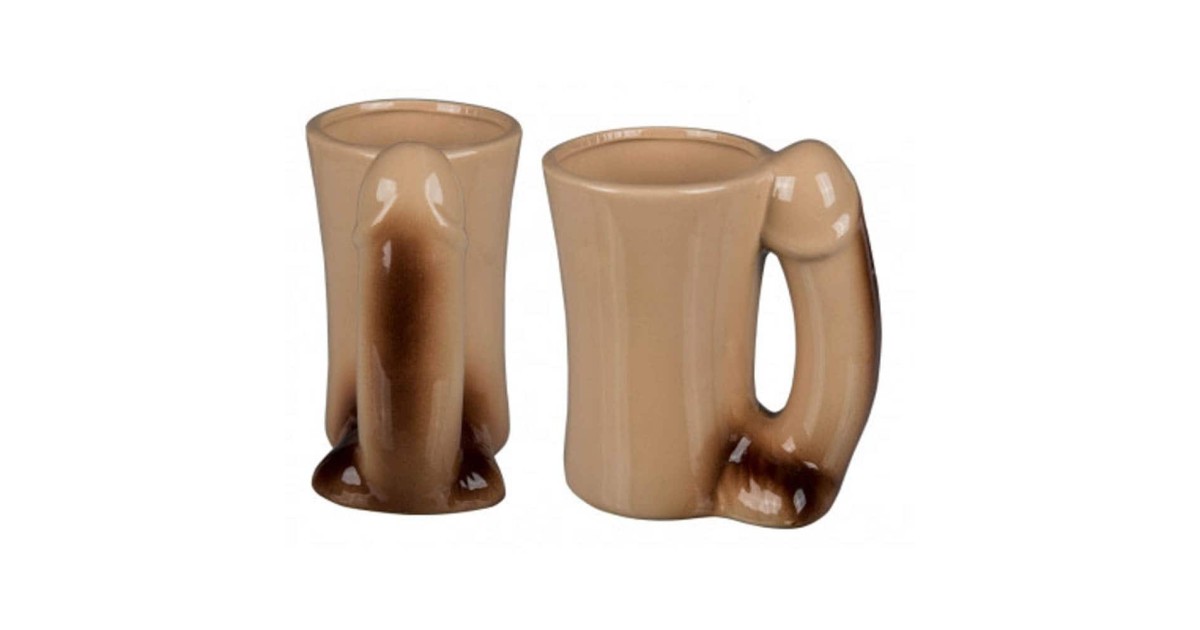 scherzi per lei-Tazza in ceramica con manico forma pene-LaChatte.it