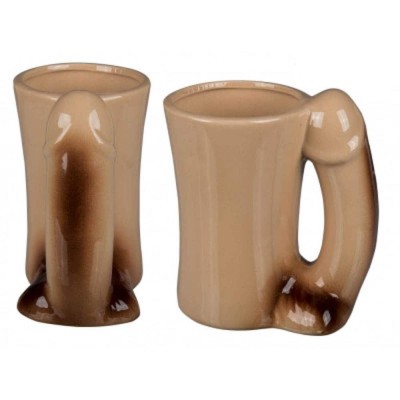 Tazza in ceramica con manico forma pene
