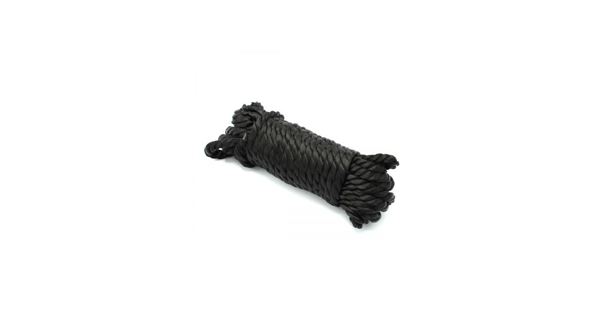 corde e nastri bondage-Deluxe Bondage Rope 10 M - Black V2-LaChatte.it