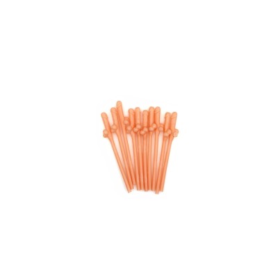 Cannucce con Pene Color Carne 10 Pezzi