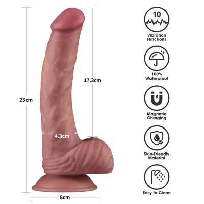 Dildo Vibrante in PVC 9"