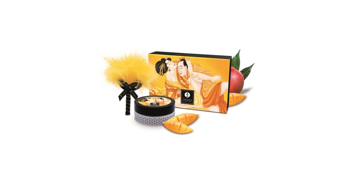 polvere per il corpo-Shunga - Kissable Massage Powder Lucious Mango 75g-LaChatte.it