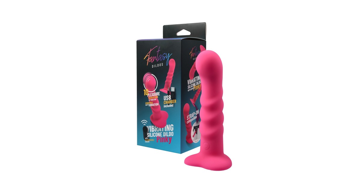 vibratori realistici-Dildo Vibrante Pinky Rosa-LaChatte.it