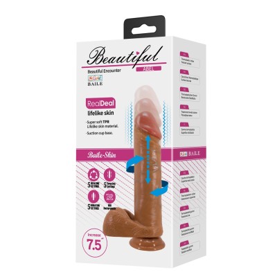 Beautiful Abel 7,5" Vibrating Dildo Mulatto 21 cm