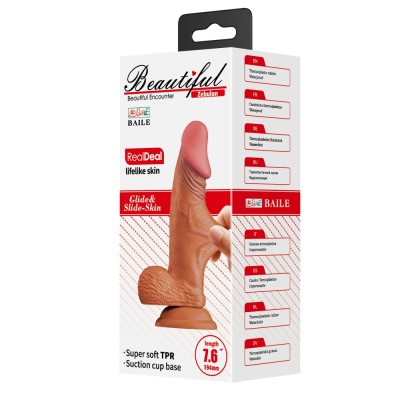 Beautiful Zebulon 7,6 " Dildo Brown Mulatto