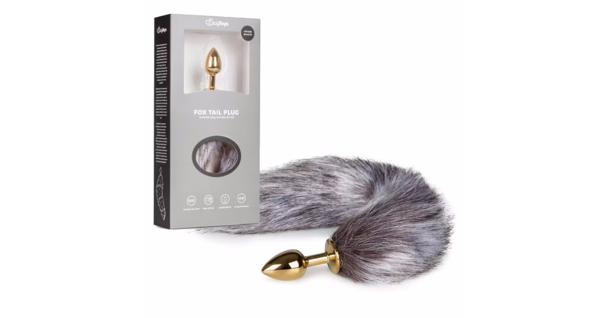 tail plug-PLUG ANALE CON CODA DI VOLPE S ARGENTATO-LaChatte.it