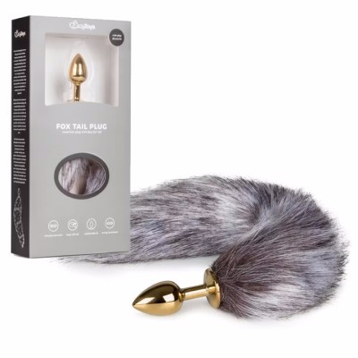 PLUG ANALE CON CODA DI VOLPE S ARGENTATO