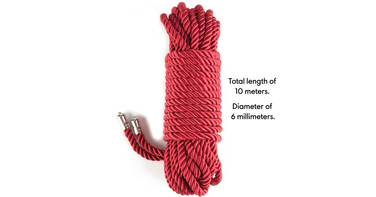 corde e nastri bondage-Rebellion Reign Crimson Silky Bondage Rope 10 m-LaChatte.it
