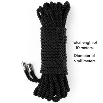 Rebellion Reign Ebony Silky Bondage Rope 10 m
