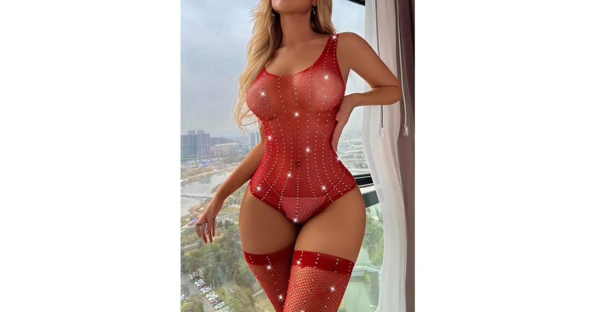 bodystocking-Bad B*tch Body + Stockings Red-LaChatte.it