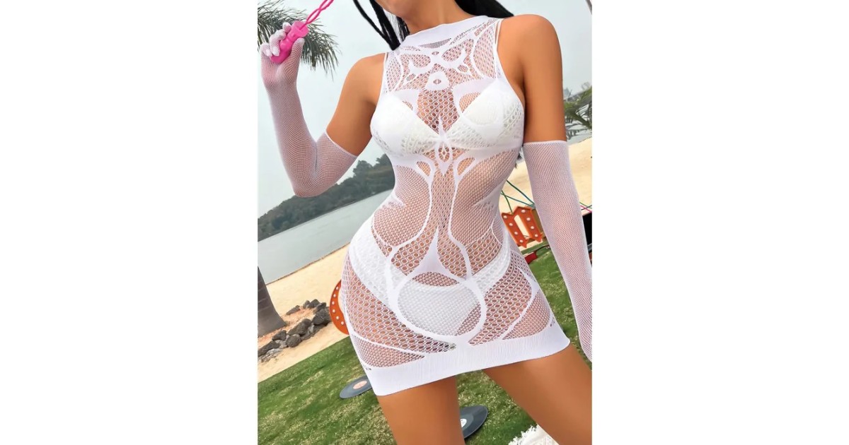 mini abiti seducenti-Eat Beach Sleep Repeat White-LaChatte.it