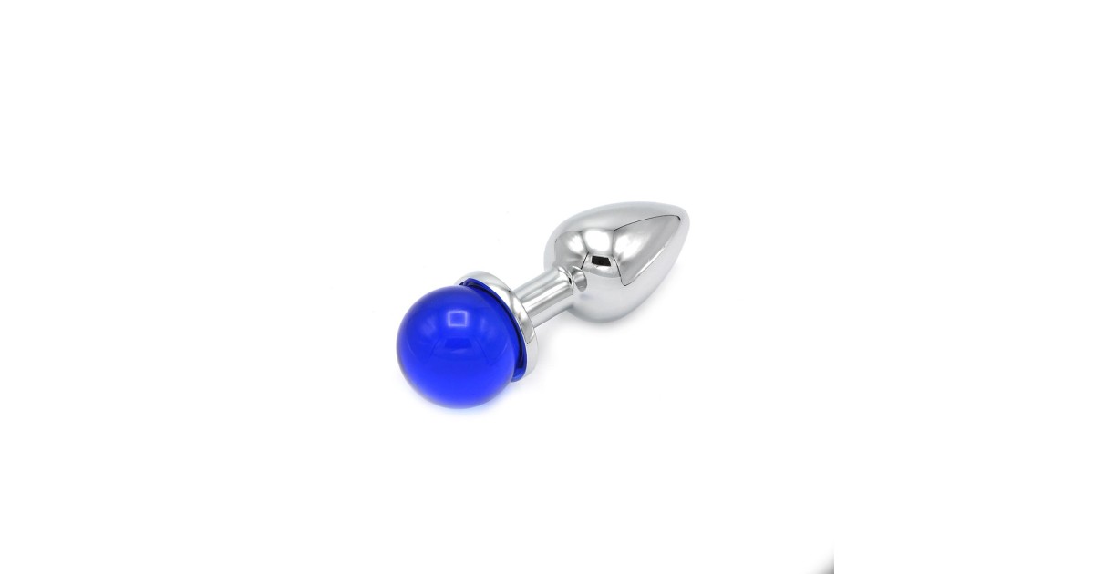 anal bijoux-Anal Plug Ball Gem Blue-LaChatte.it