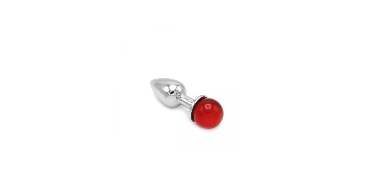anal bijoux-Anal Plug Ball Gem Red-LaChatte.it