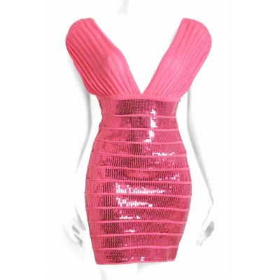 Sequin Dress Salmon S/M