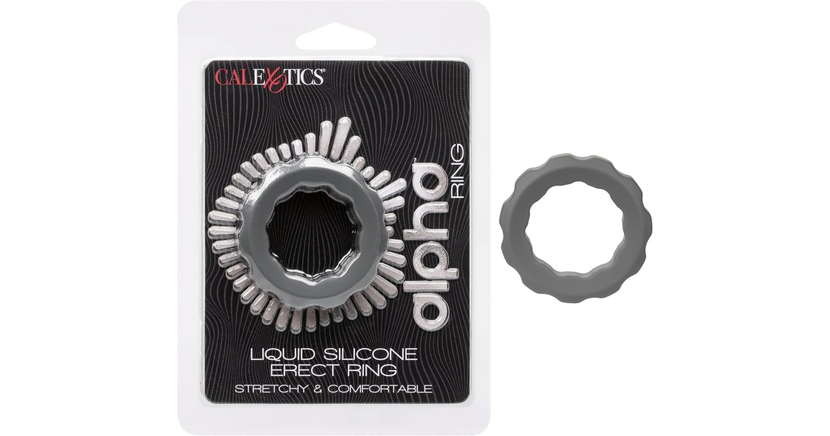  flessibili-Alpha Erect  Liquid Silicone Ring Grey-LaChatte.it