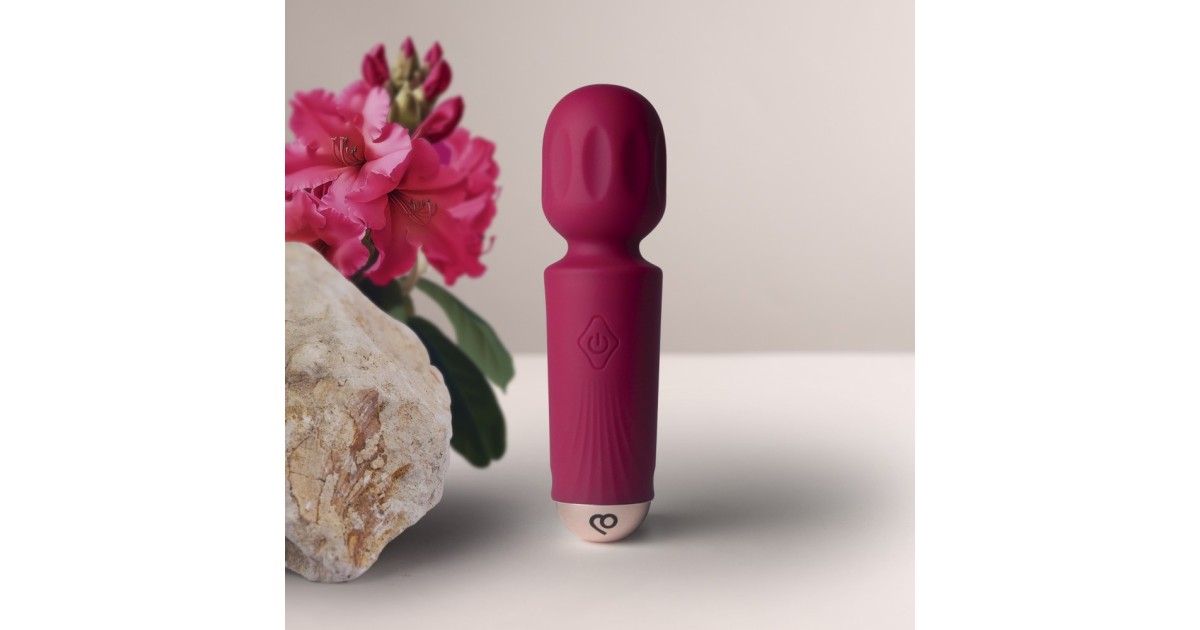 massaggiatori magic wand-Rechargeable Mini Wand - Azalea Red-LaChatte.it