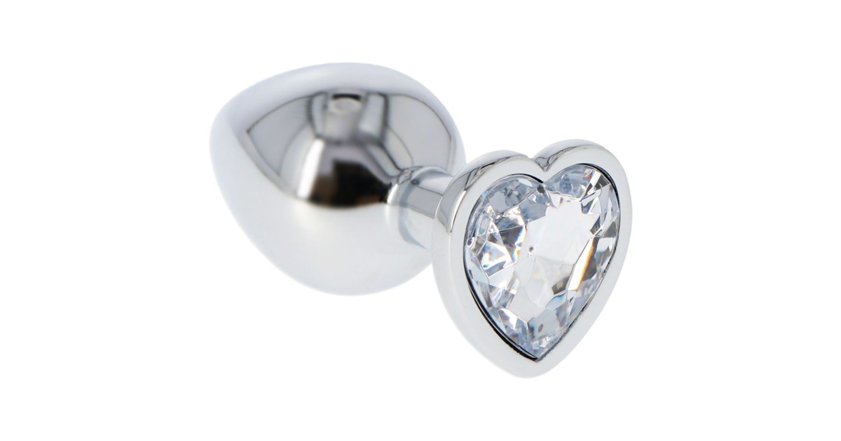 anal bijoux-Plug Anale Cuore M Trasparente-LaChatte.it