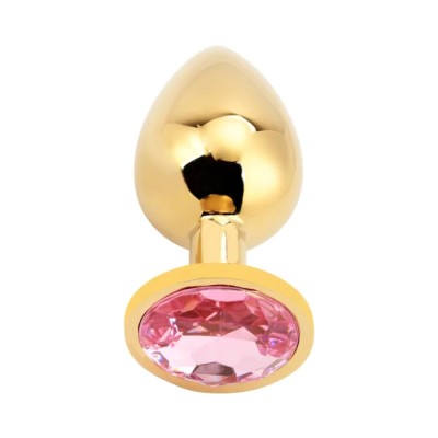 Rosebud Anal Plug Gold L Pink