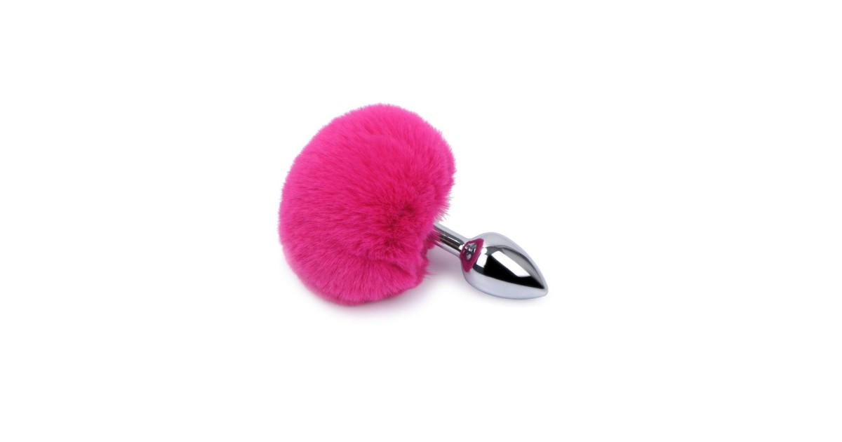 tail plug-Fantasy Toys - Plug con Pon Pon - Fucsia-LaChatte.it