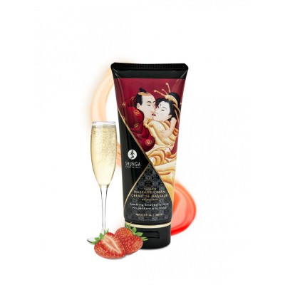 Crema massaggi commestibile shunga gusto fragola e vino frizzantino 200 ML