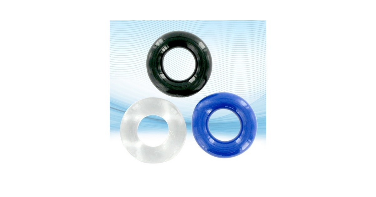  flessibili-Set di 3 anelli per il pene molto elastici e resistenti-LaChatte.it