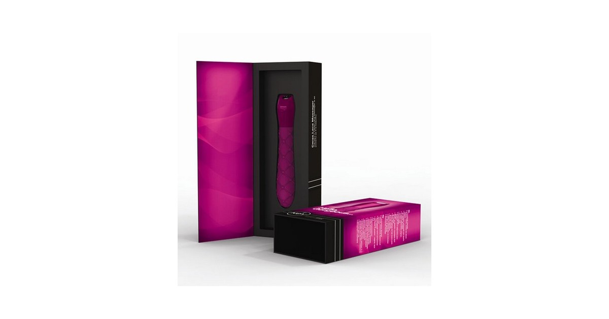 vibratori design-Vibratore design in silicone 13,25 cm x 3,75 cm Ceres Lace Massager Pink-LaChatte.it